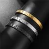 Oversized Roman Letters Electric Hip Hop Open Couple Bracelet Punk Style