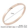 Hot Fashion Stainless Steel Jewelry Oval Bangle for Woman Child Charm Bracelet Party Love Wedding Brand Gift Wholesale