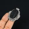 Bague solitaire en pierre brute Tourmaline Noire Bijoux Taille 7 Argent Sterling 925