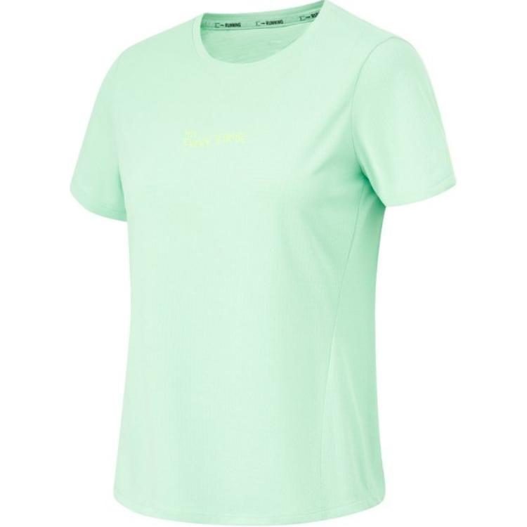 Li-Ning Comfortable Casual Breathable Simple Short Sleeve T-Shirt Women Tops Cool-Green ATSU570-4