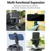 360° Rotatable Phone Tripod Mount with Dual Cold Shoe Vertical Mobile Phone Holder Arm Adjustable Universal