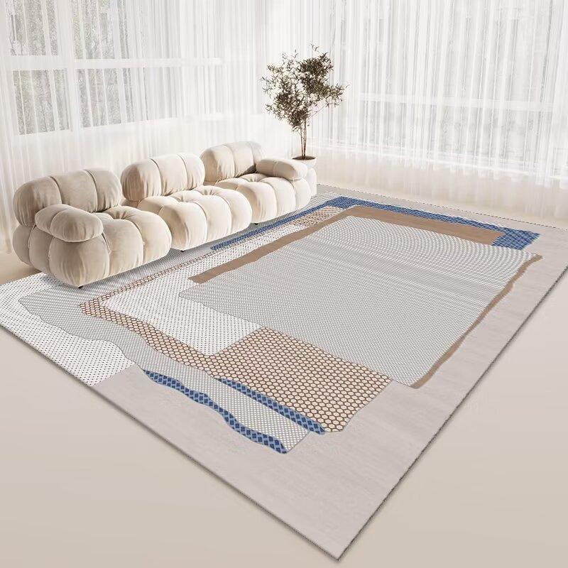 Simple Crystal Velvet Carpet, Living Room Coffee Table Dirt-Resistant And Easy To Take Care Of Floor Mat, Hotel Lobby Homestay Floor Mat