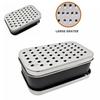 1 Set Vegetable Grater Double-sided Manual Cheese Grater Stainless Steel Vegetable Chopper