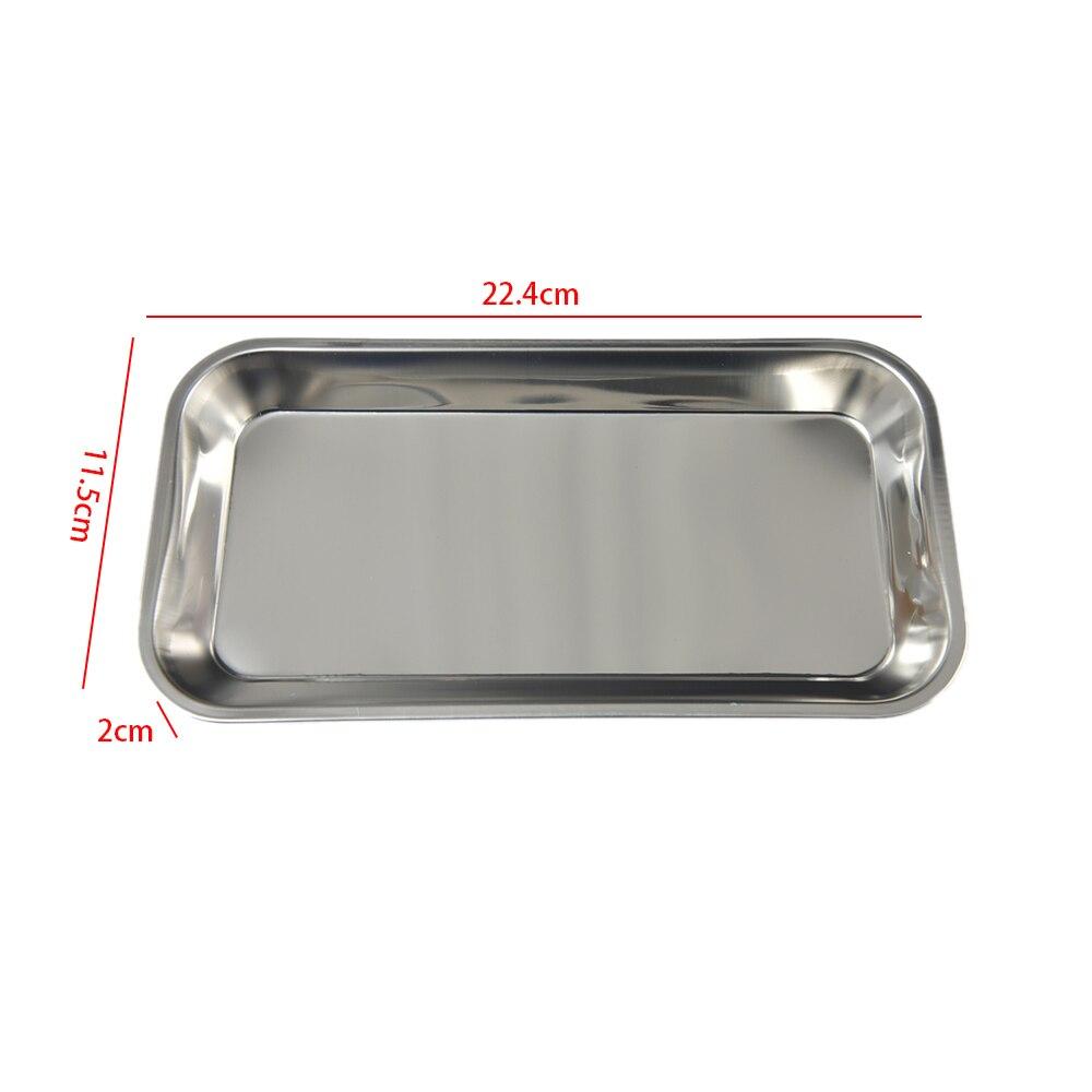 Piastra per attrezzature per nail art in acciaio inossidabile Vassoio portaoggetti cosmetico Vassoio dentale chirurgico Home Unghie finte Strumenti per piatti Nail Art