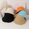 Women's Frayed Edge Bucket Hat Cotton Black Fisherman Cap for Summer Beach and Casual Wear Hat