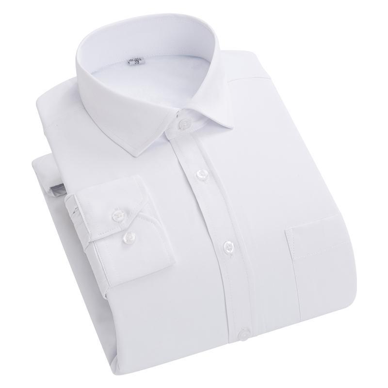 Winter New Men's Velvet Shirt Long-sleeved Solid Color Business Shirt Professional Dress Non-ironing Shirt Men's Shirt