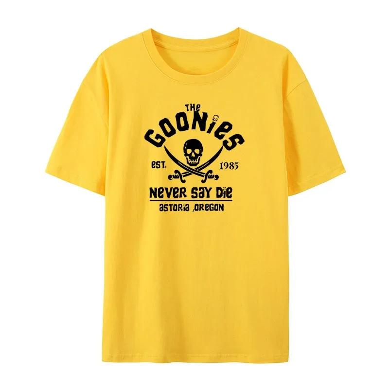The Goonies Alapítva 1985 Soha Ne Mondd, Hogy Halott Férfi Póló Divatos Alkalmi Kerek Nyakú Sport Rövid Ujjú Férfi Felső