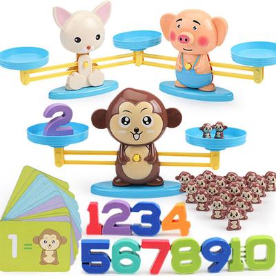 Zabawki edukacyjne dla dzieci w wieku 0-3 lat Puzzle ze zwierzętami Wczesna edukacja Równowaga matematyczna Zabawki matematyczne do gier dla dzieci