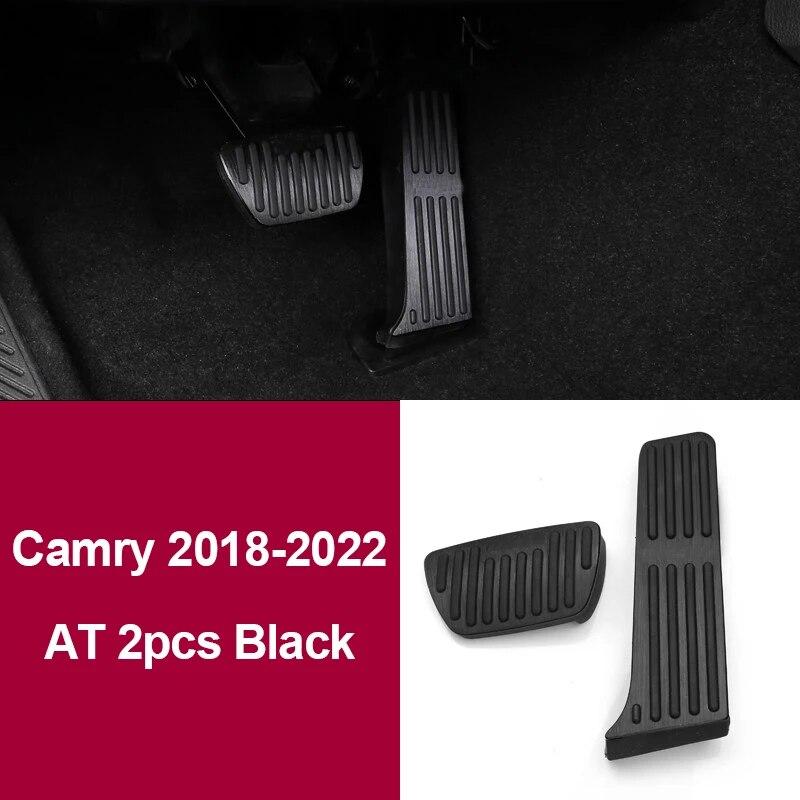 Aluminium Auto Auto Pedale Abdeckung Kraftstoff Bremse Fußstütze Pads Platte Abdeckung Für Toyota Camry 70 V70 2018 2022 Zubehör