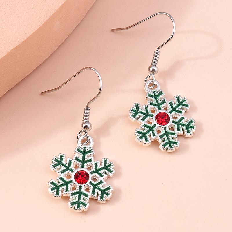 Cute Christmas Tree Drop Earrings Women Girls Elk Snowman Santa Claus Earrings X'mas New Year Party Jewelry Gifts