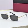 Luxury Designer Sunglasses Cheetah Retro Frameless UV400Eyeglasses and Sunglasses, European and American Trendy styles0598S