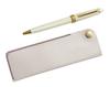 White Pen Case with Neo Ballpoint Pen Set White Snap-closure D-600 (3-pack) - T23-NK01W-600B-W-3