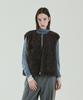 Pinblack Lacon Teddy Zip-Up Shearling Vest