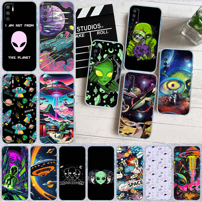 MH140 Space Alien UFO Phone Case for Motorola G34 G32 G31 G14 G15 G84 G62 E32 G24 G72 G71 G73 G85 G200 G60 G52 G51 G50 G42 G41 G32 G30