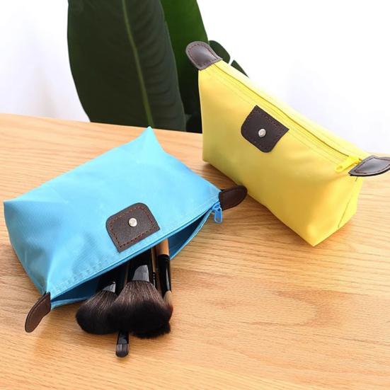 Foldable Cosmetic Bag Waterproof Small Makeup Pouch Portable Travel Makeup Organizer for Brushes Toiletry Stationery