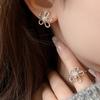925 Sterling Silver Luxury Jewelry Irregular Flower Chrome Stud Earrings Woman Piercing Earrings Accesories Prevent Allergies