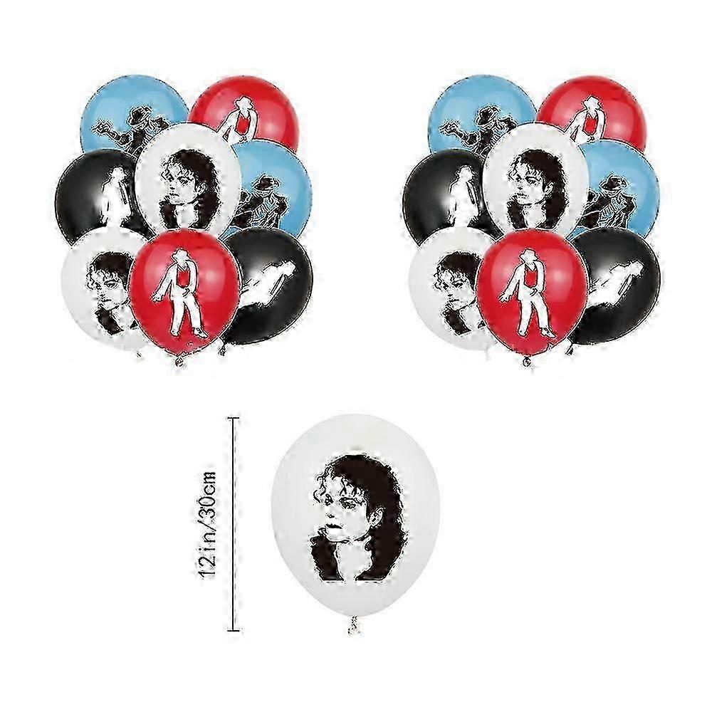 Michael Jackson Motto Geburtstagsparty Dekoration Zubehör Ballons Set Banner Kuchenaufsätze Set weniger