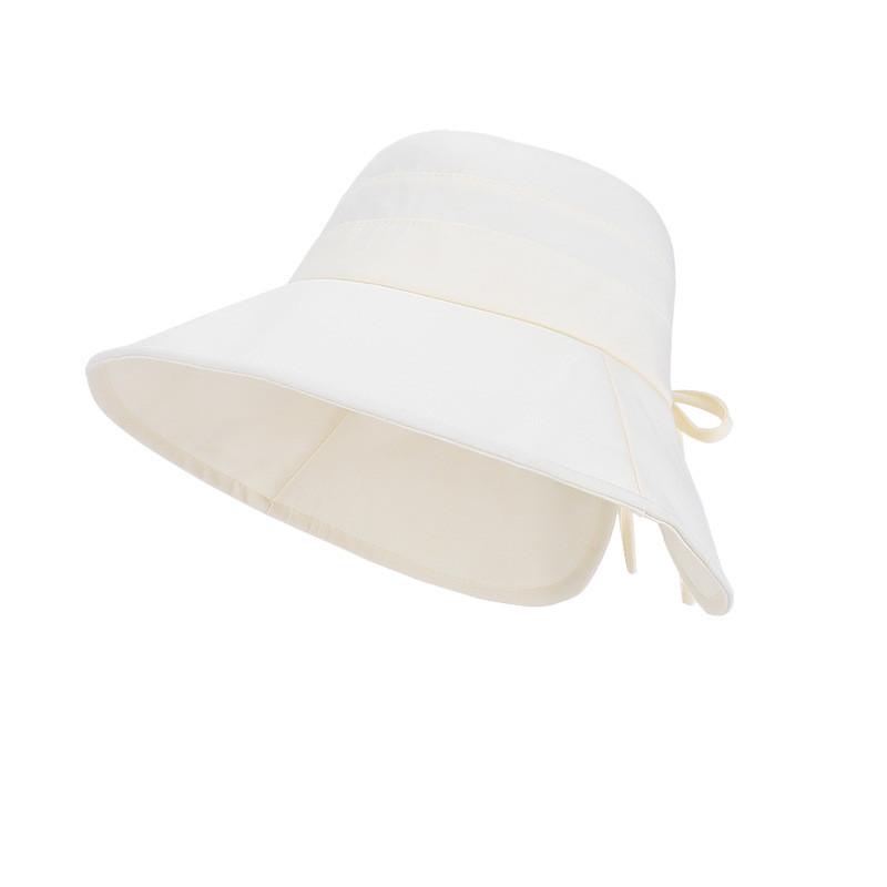 Fashionable Wide Brim Sun Hat With Foldable Design And Sunblock Function For Women