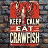Vintage Keep Calm Eat Crab Metal Sign 8x12 Kitchen Wall Decor
