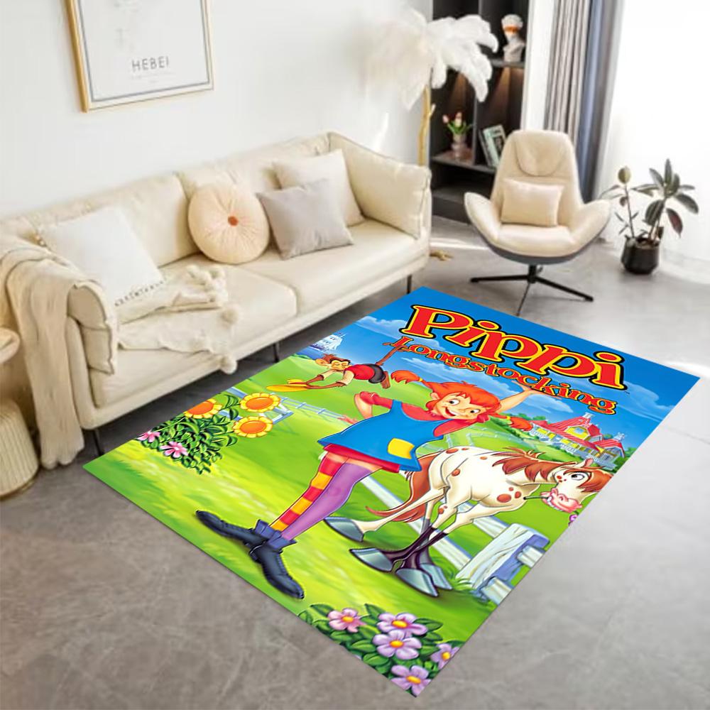 Pippi Adventure Floor Mat Perfect for Dining Room Outdoor Balcony Foyer Anti-slip Rug Office Home Decor Luxury Gift for Birthday, Christmas, Wedding