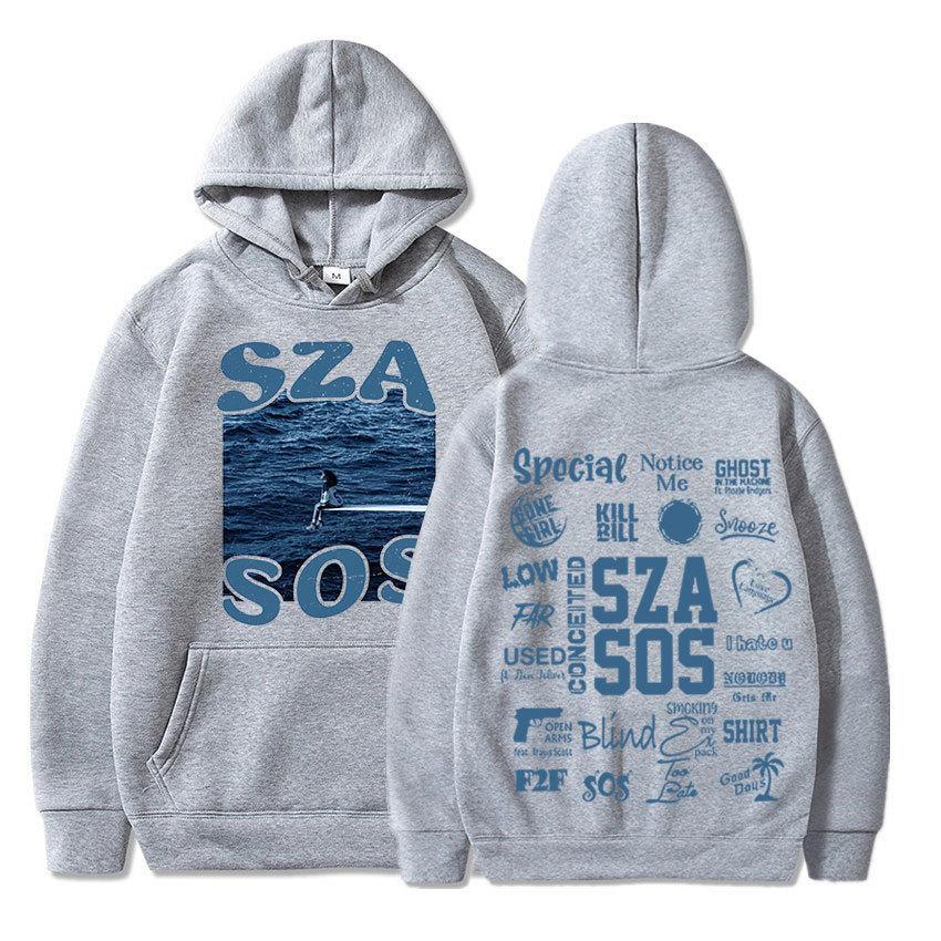 SZA Music Album SOS Graphic Hoodie Women Unisex Vintage Overs Sweartshirt