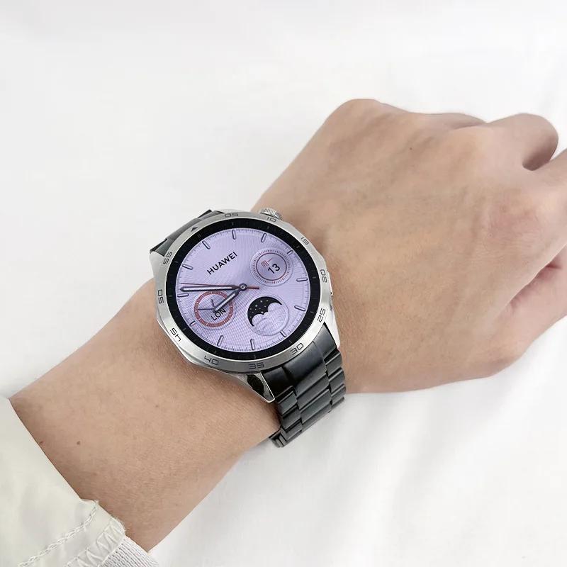 No Gap Stainless Steel Strap for Huawei Watch GT4 46mm Official Metal Bracelet Belt for Huawei Watch GT5 46MM Business Wristband