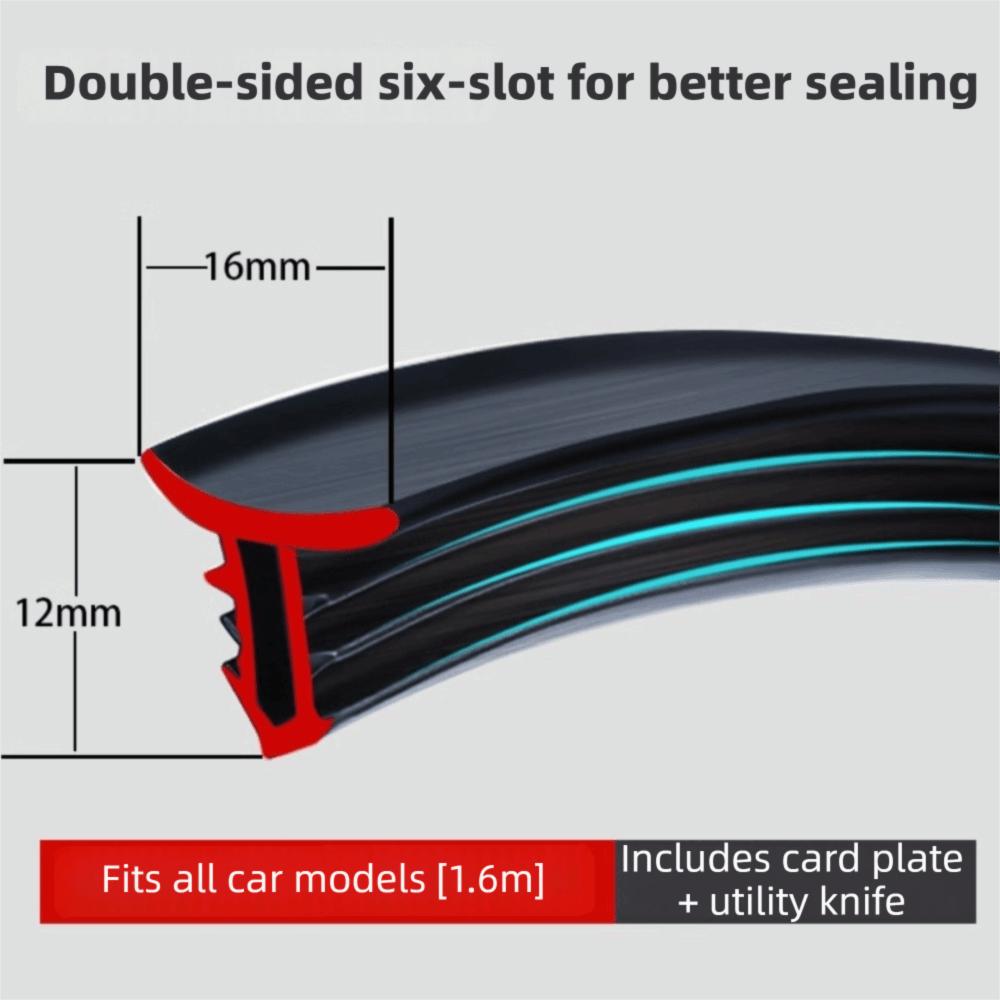 Sound Dampening Dashboard Seal Strip Rubber Material Auto Sealing Strip Cabin Noise Control
