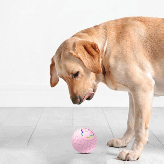 Interaktiv kjæledyrballleke Automatisk rullende Smart ball Hundeleke Elektrisk sprettball med LED-lys for Små/Middels Hunder Katter