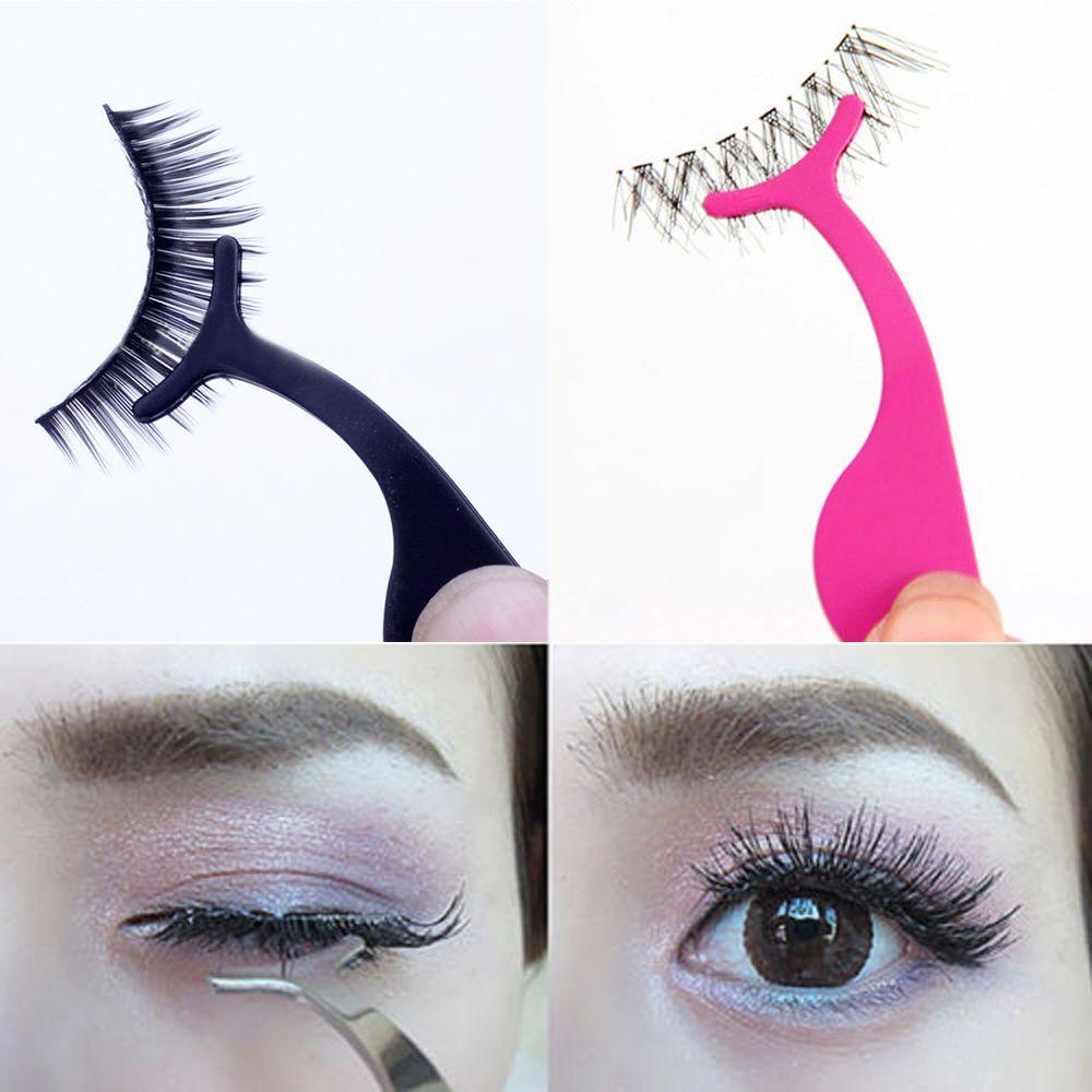 Extension Makeup Tool Applicator Nipper False Eyelashes Tweezers Auxiliary Clip Stainless Steel