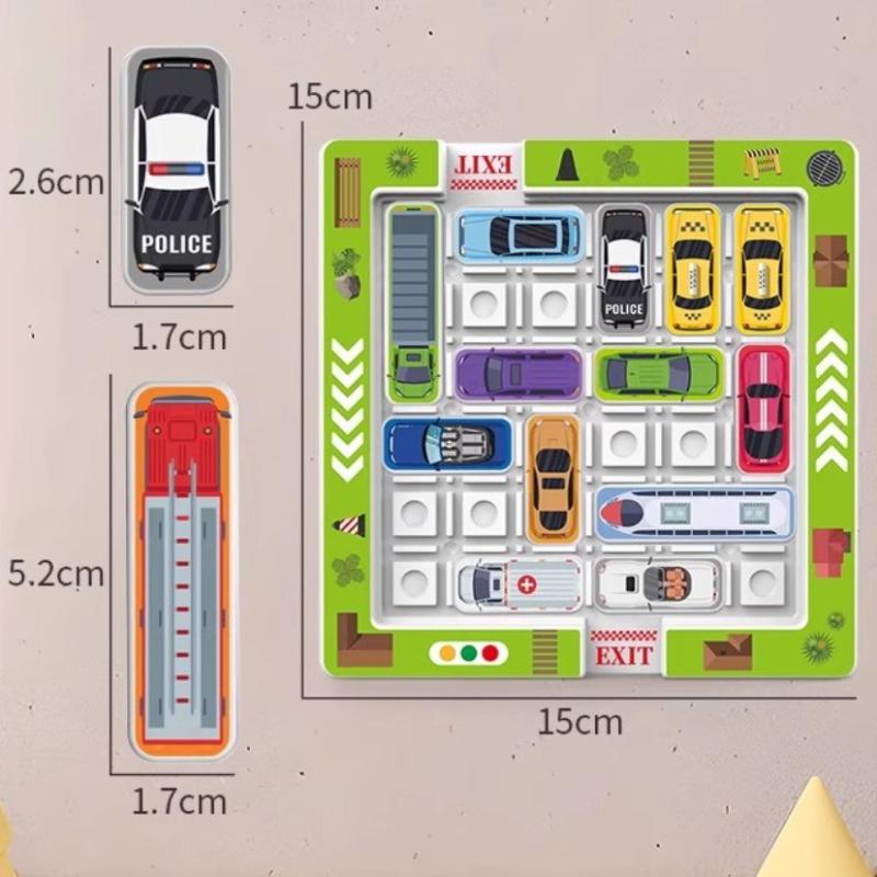1set Magnetic Parking Puzzle Traffic Jam Game for Kids Educational Logic Thinking Toy Number Sliding Puzzle Brain Teaser Gift