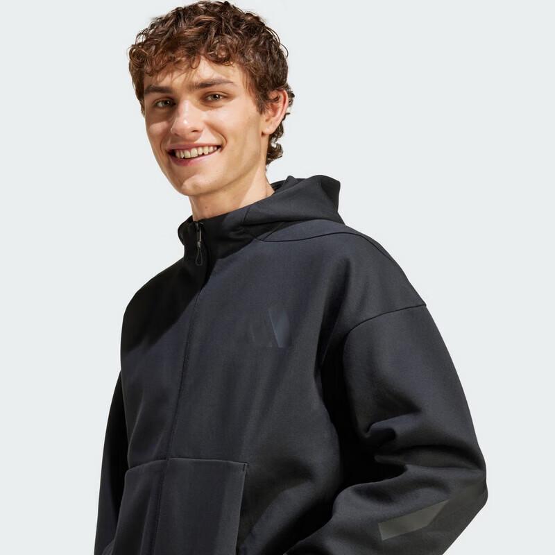 adidas Men's Casual Hooded Knit Jacket