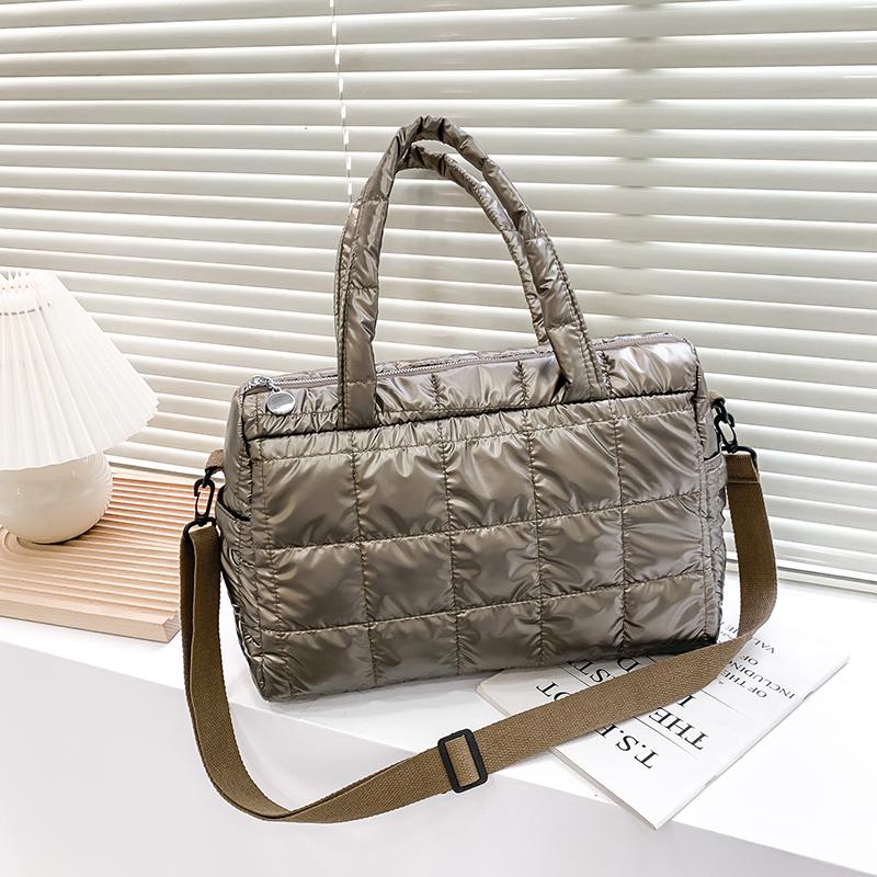 Winter Shoulder Space Warm Womens Bag Nylon Quilted High Capacity Female Crossbody Bags For Women Satchel Handbags