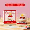 Fun Cake Small Particles Assembled Building Blocks Toys Cute Strawberry Cake  Small Ornaments Birthday Surprise Gift