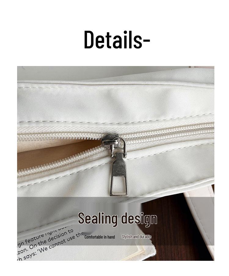 Stylish Women's Canvas Nylon Underarm Tote: Versatile, Spacious Single Shoulder Handbag