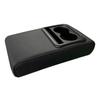 Car Armrest Cushion With 2 Cup Holder PU Leather Armrest Pad Portable Car Armrest Pillow Cover Height Pad