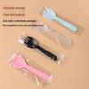 Moluona Disposable Frosted Plastic Dessert Spork Set