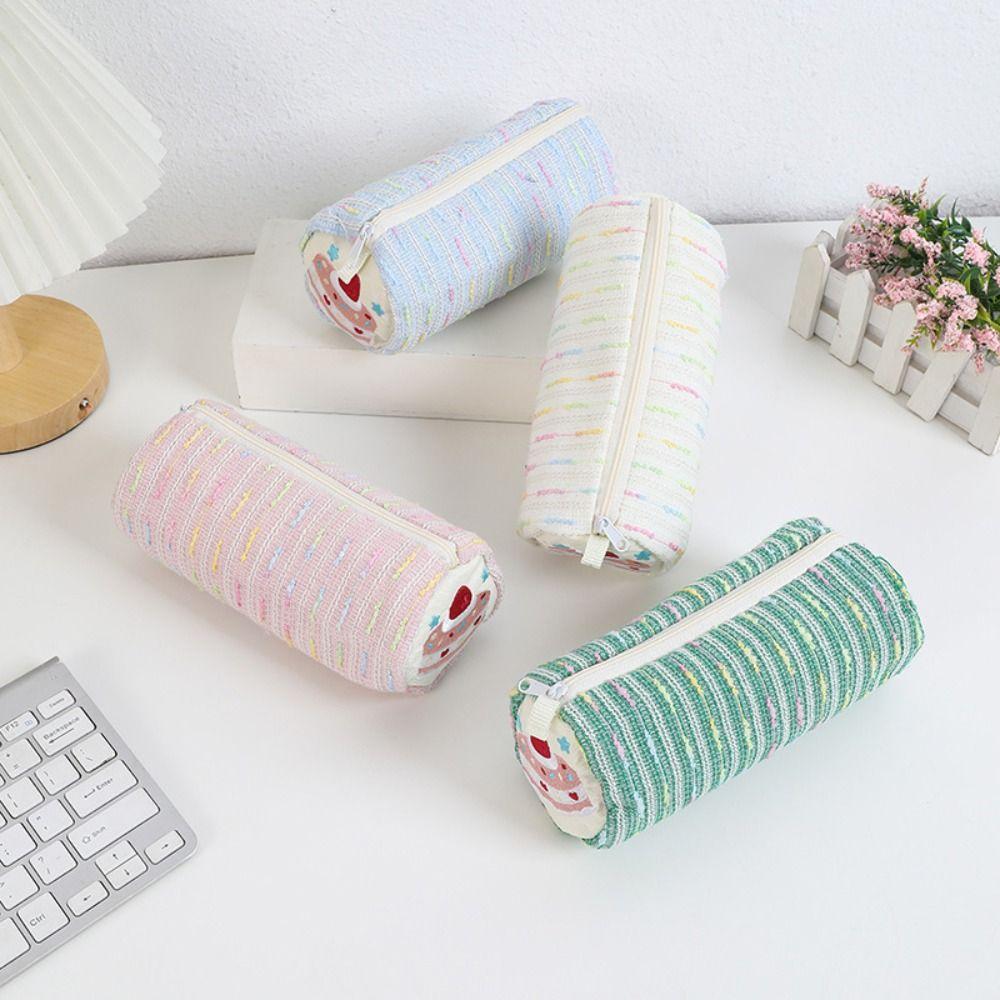 Embroidered Pencil Case Soft Touch Pen Box Cartoon Pen Bag  Student Gift