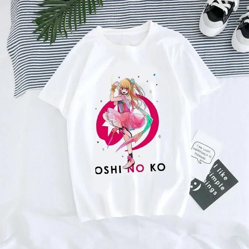 T-shirt Femme Manga Anime Oshi No Ko Harajuku Ullzang T-shirt Été Manches Courtes Décontracté et Tendance Polyvalent