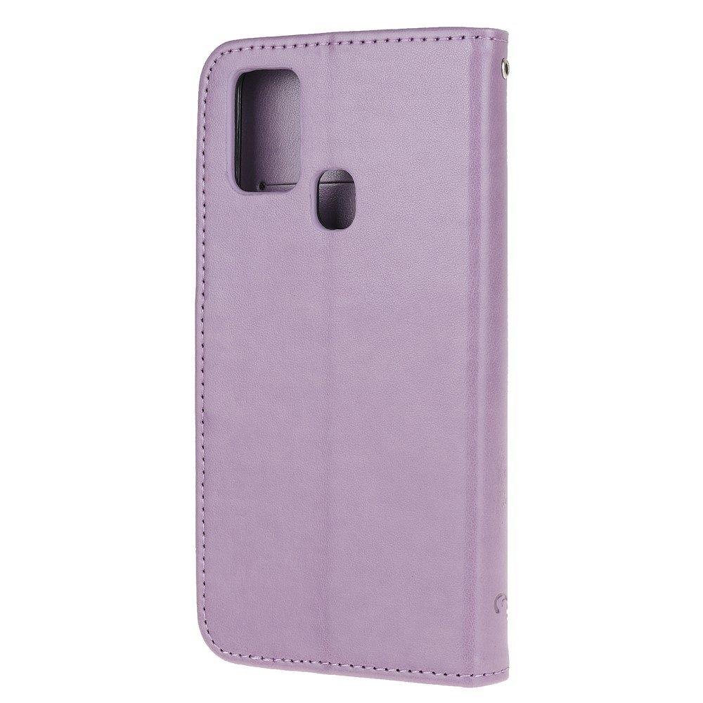 Flip Case for Samsung Galaxy M21, Butterfly, Purple