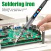 60W Adjustable Temperature Soldering Iron Endothermic Digital Display Soldering Iron Portable Soldering Repair Tool