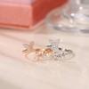 Zircon Butterfly Micro Mosaic Ring Retro Ring Opening Temperament Party Concert Fashion Jewelry Gift