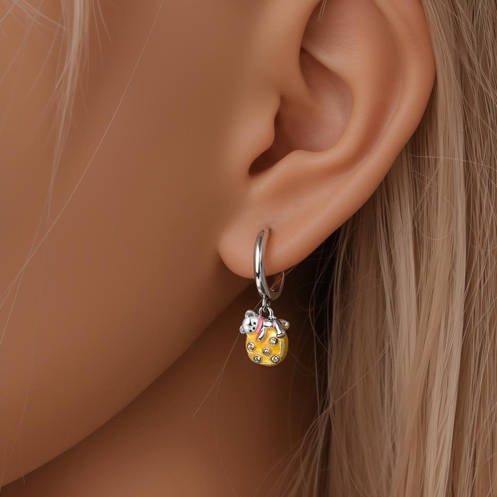 Hoop Earring Copper Metal Pendientes Pansy Butterfly Lotus Sunflower Designed For Woman Authentic Original Earring Trendy Fashion High Quality Fine