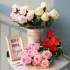 Silk Rose Flower Wedding Decoration With Faux Bloom For Home And Event Use