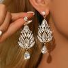 Light Luxury Diamond-Encrusted Atmospheric Ear Jewelry Niche Design Sense Exaggerated Earrings Fashion Temperament Celebrity Earrings