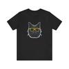 Cool Black Cat Wearing Yellow Sunglasses T-shirt