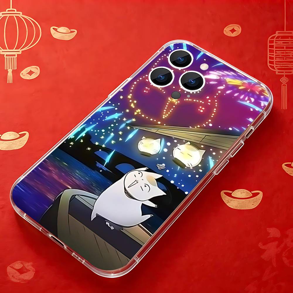 Sensei N-Natsume yujinchou Nyanko Hülle Für iPhone 17,16,15,14,13,12,11 Pro,Max,Plus,X,XS,XR,SE4,E Mini Transparente Weiche Hülle