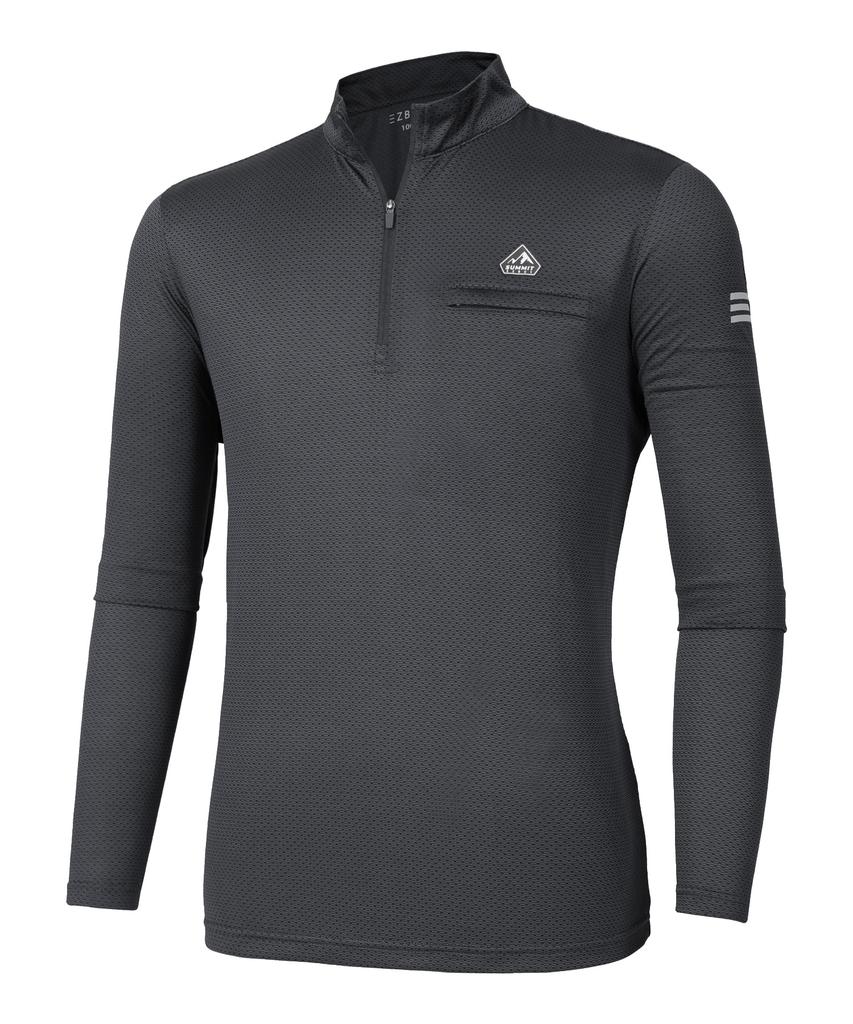 EXTRASPORTY Men'S Simple Mood Long Sleeve Zip-Up T-Shirt 5 Colors (Type A)
