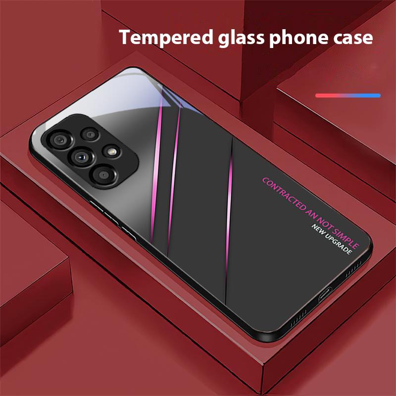 Verlauf Riss Rot Für Samsung Galaxy S 8 9 10 20 Plus 21 FE 22 23 24 Ultra S7 Edge Schwarz Gehärtetes Glas Handyhülle Hartschale