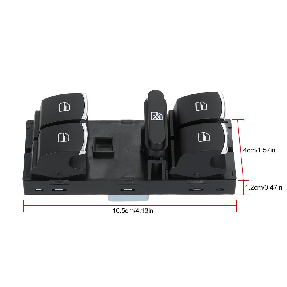 Car Master Power Window Switch 5ND 959 857 Replacement for VW Tiguan Passat B6 MK5 MK6 Driver Side Console Control
