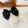 Relena Satin Ribbon Pin, Pearl Half-up Hairpin